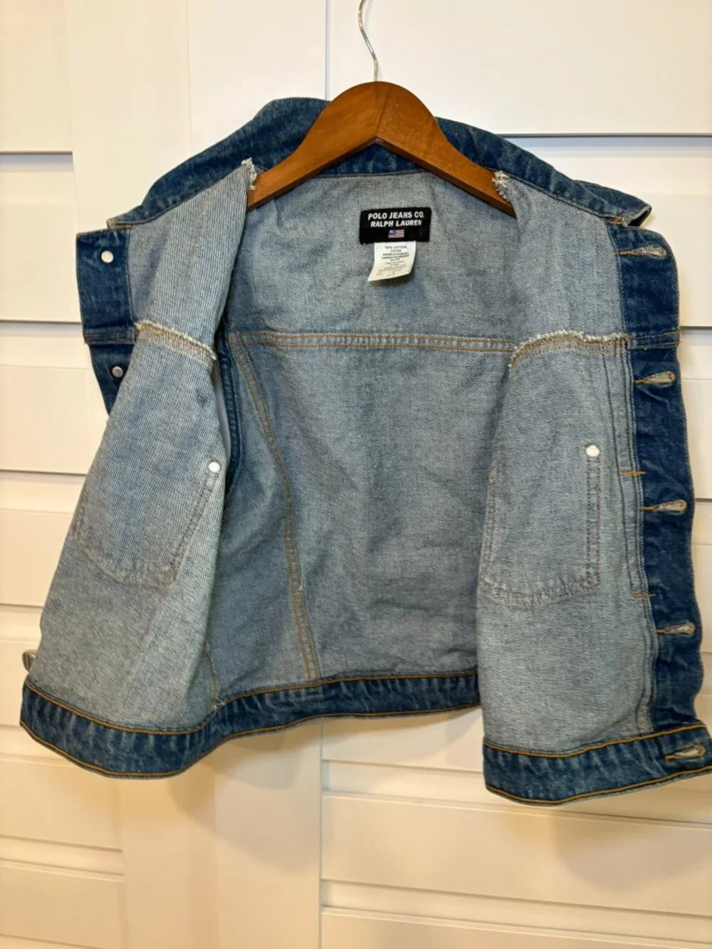 Vintage Polo Jeans Co Ralph Lauren Denim Vest Y2K Western Festival Medium - Picture 4 of 15